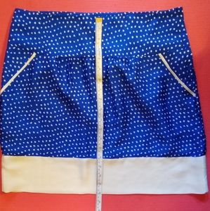 RW&CO Blue And White Short Skirt